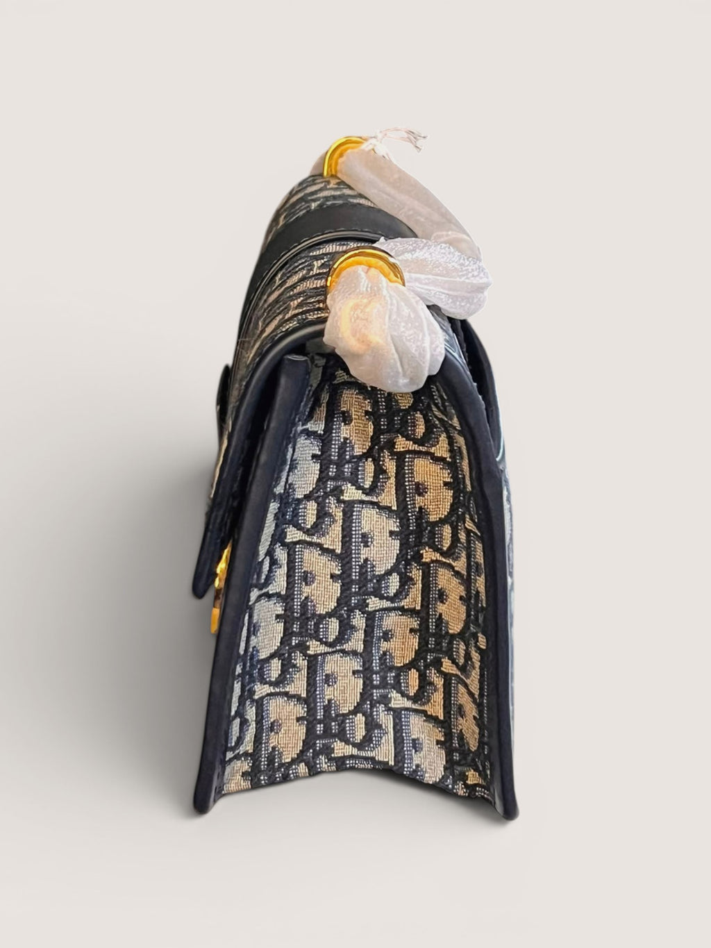 Dior Borsa 30 Montaigne Jacquard Dior Oblique Blu
