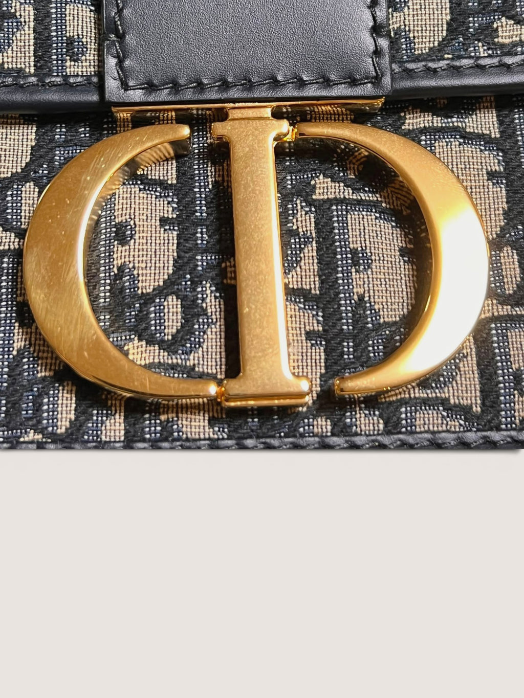Dior Borsa 30 Montaigne Jacquard Dior Oblique Blu