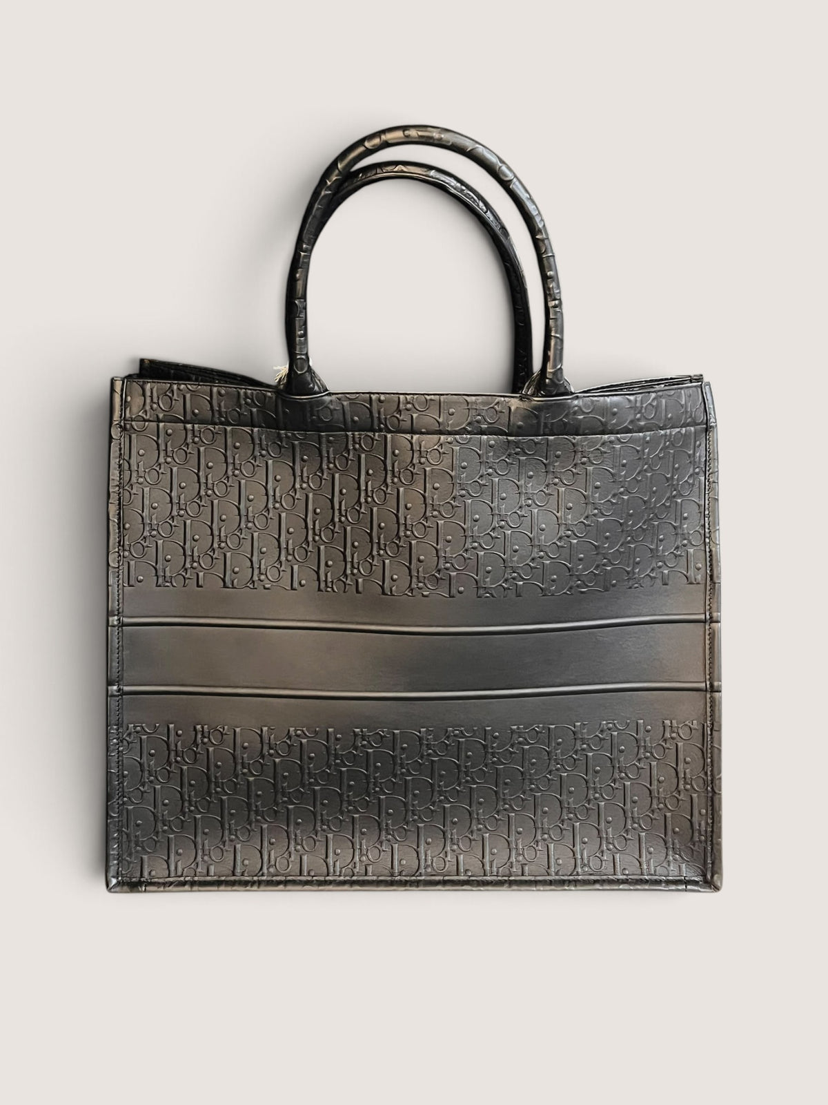 Borsa Dior Book Tote Large in Pelle Oblique Nera