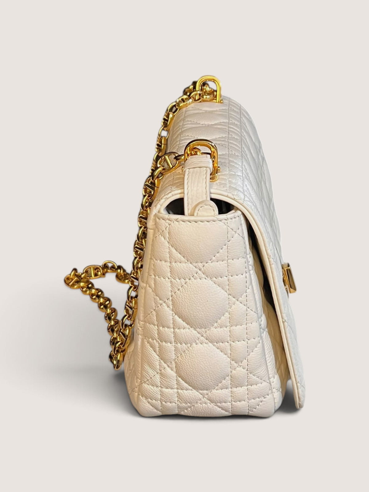 Borsa Dior Caro Medium Avorio