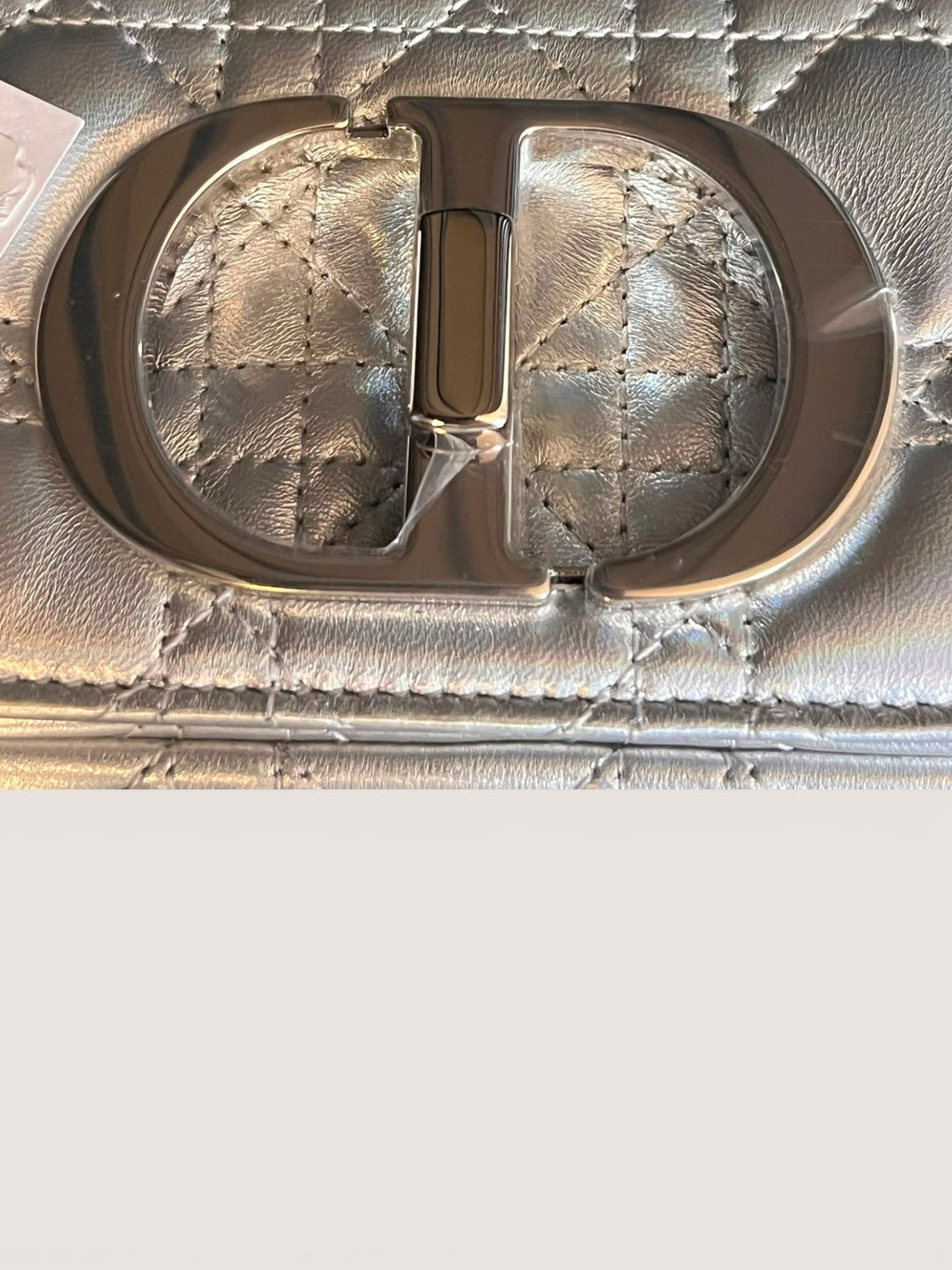 Dior Caro Small – Metallic Silver