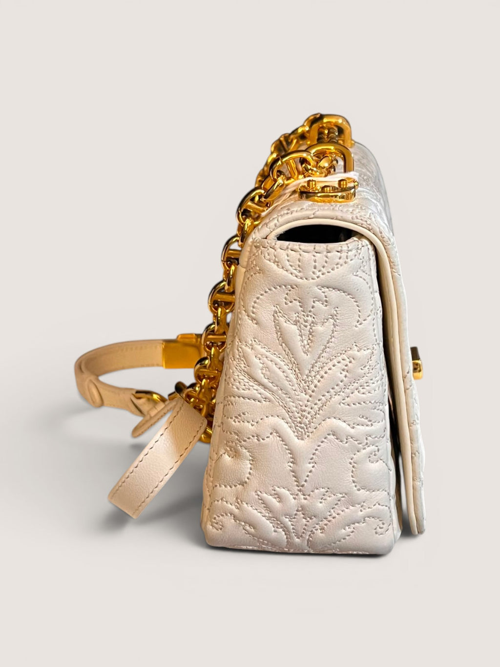 Borsa Dior Caro Small - Edizione Ricamata Bianca