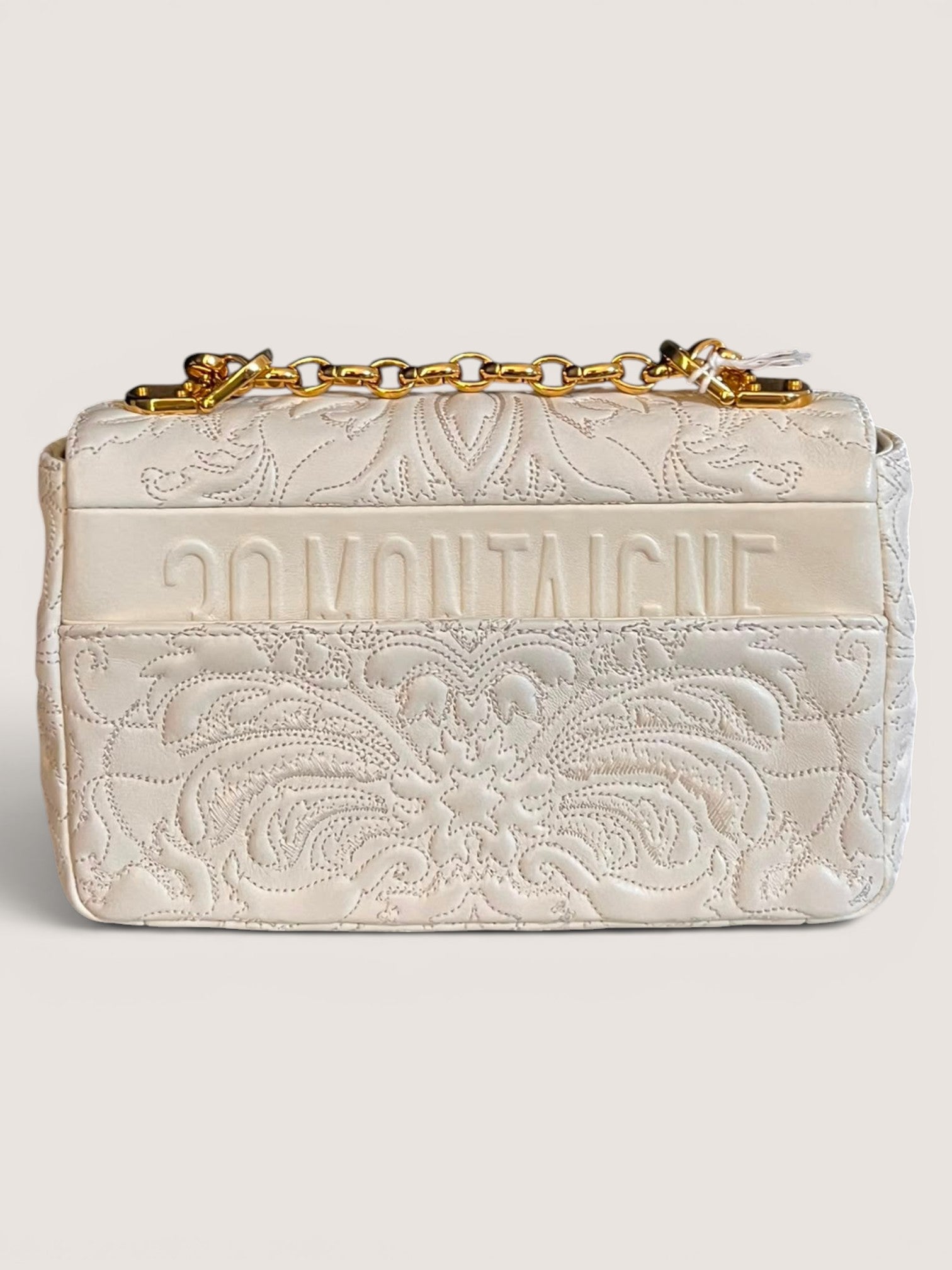 Borsa Dior Caro Small - Edizione Ricamata Bianca