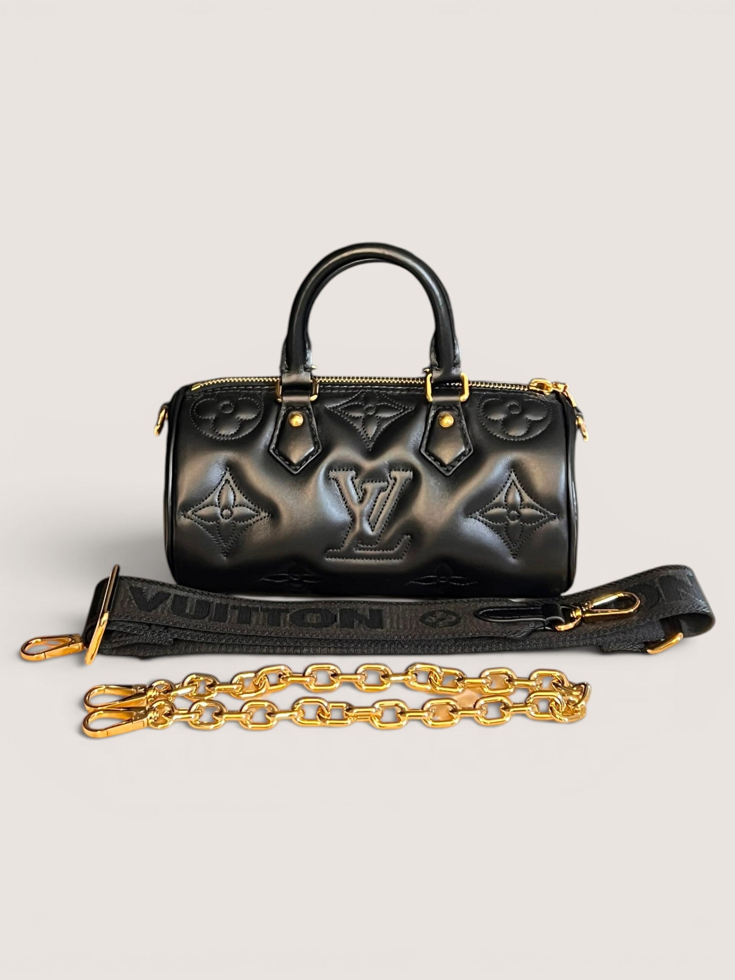 Louis Vuitton Papillon BB in pelle nera