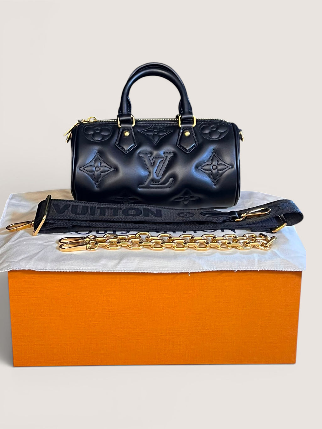 Louis Vuitton Papillon BB in pelle nera