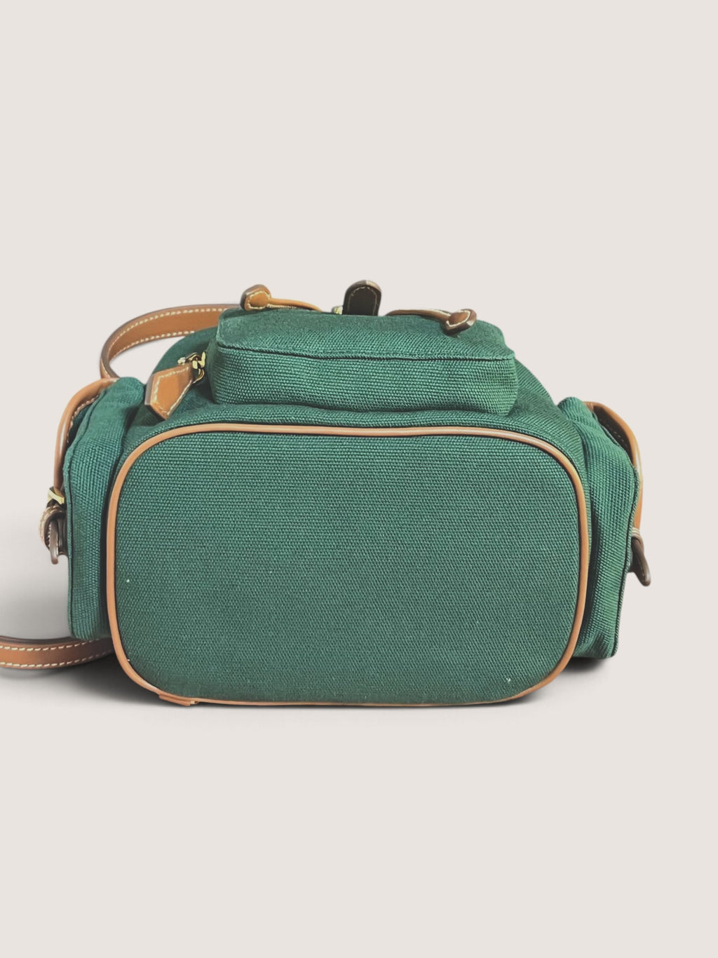 Zaino Miu Miu in Canvas e Pelle Verde